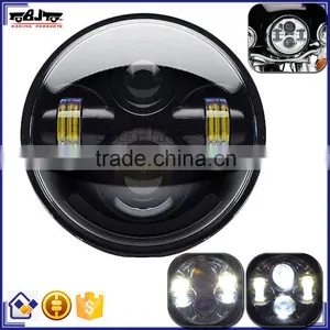 For Harley 7" 40W Round Projector H4 Headlight Motorcycle LED Headlight thumbnail-4