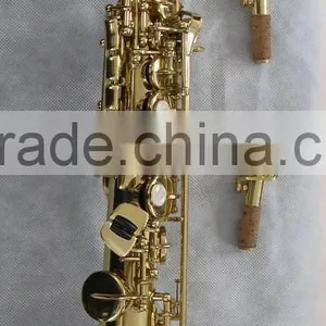 Curved Bell Soprano Saxophone, Gold Lacquer With Case. thumbnail-4