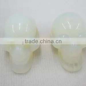 Opal Carved Skull,wholesale Natural Carved Stone Skull thumbnail-1
