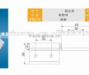 Powder Coated Hinge Aluminum Hinge Door Inner Hinge Window Hinge thumbnail-2