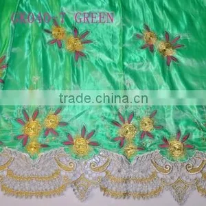 New Style Green African Embroidery George for Weeding & Party GK040-7 thumbnail-1