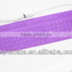 Purple Color Silica Keyboard for Computer With 109keys With Custom Logo thumbnail-1