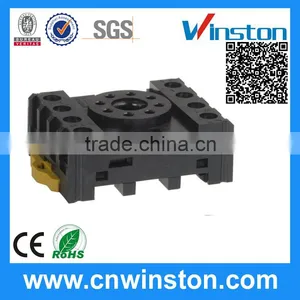 PF083A-E General Purpose 8 Pin Round Type 300VAC 10A Din Rail Mouting Electric Plastic Relay Socket With CE thumbnail-2