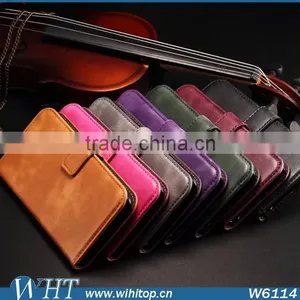Retro Leather Sublimation Case for IPhone 6 Plus, Wallet Flip Case for IPhone 6 Wholesale thumbnail-1
