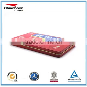 Rectangle Hinged Toy Packaging / Playing Card Metal Box / Guanghzou Factory Tin Can thumbnail-1