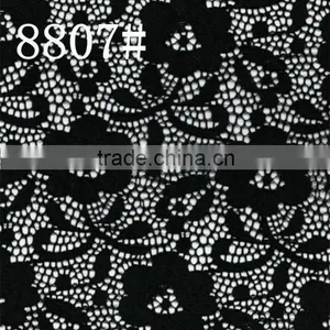 TH-8807 Black Gracefull Evening Dresses Fabric Lace With Warp Knitting Techinc thumbnail-4