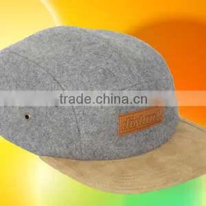Melton Wool 5 Panel Hat Wholesale thumbnail-1
