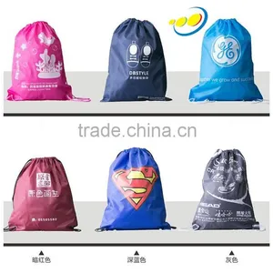 Custom Logo Printed Drawstring Polyester Shoe Bag Backpack thumbnail-6