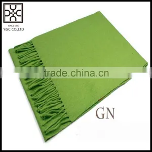 2015 Solid Color 100% Wool Scarf With Fringe thumbnail-2