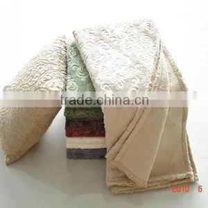 100%polyester Knit Embossed Baroque Coral Throw thumbnail-1