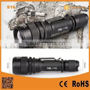 S16 Waterproof Rechargeable Zoom Dimmer High Power Torch for Hunting Night thumbnail-1