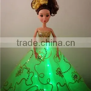 Neon Glow Light Clothes / Beautiful Pincess Dress for LED Dolls thumbnail-2