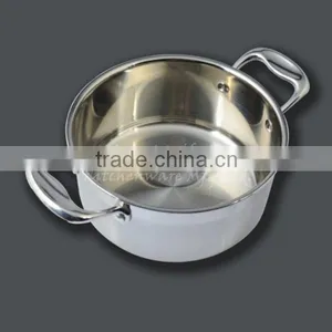 Three Layer 18/8 Stainless Steel Deep Cooking Pan thumbnail-1