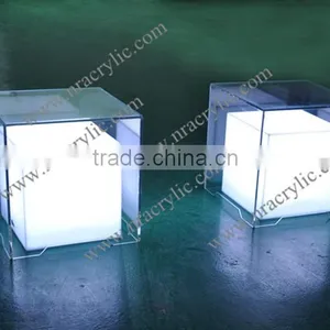 Shanghai Rechargeable Acrylic Led Light Up Cube Light Box For Sale thumbnail-2