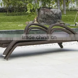Synthetic Rattan Outdoor Sunbed Furniture- Wicker Rattan Sunbed Furniture - Poly Rattan Sun Lounger Furniture thumbnail-2