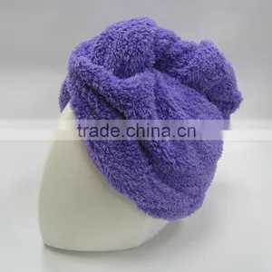 Super Absorbent Plush Microfiber Hair Drying Towel Absorbent SPA Turban thumbnail-1