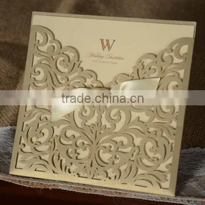 Wedding Invitation Cards ,invitation Letters Laser Out FS0095 thumbnail-1
