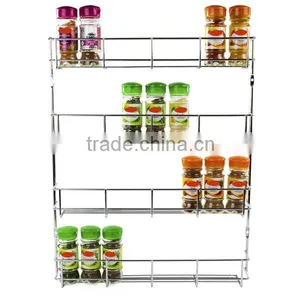 Chrome 4 Tiers Cupboard Wall Spice Organizer thumbnail-1