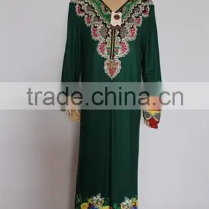 Fashion Long Sleeve Arab Lady Long Gown thumbnail-5