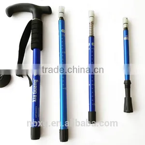 Aluminum 3/4 Sections Internal Lock Flared Handle Adjustable Hiking Pole Trekking Poles thumbnail-3