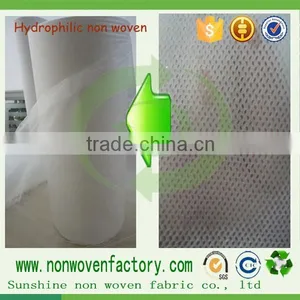 Best Sale Products in China Hydrophobic Nonwoven Fabric for Baby Diaper, Water Absorption Fabric thumbnail-3