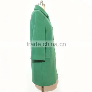 2016AW Woolen Garment Customized Woman's Fashion Long Coats Four Buckle thumbnail-2
