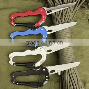 OEM Outdoor Stainless Steel Multi Carabiner Hook for Mountain Climbing Multi Knife UDTEK01914 thumbnail-1