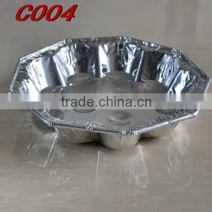 6 Inches Aluminum Foil Polygonal Tray C004 thumbnail-1