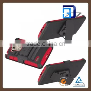 Best Quality Combo Heavy Duty Hybrid Rugged Rubber Belt Case Armor Case For LG G4 Vista Factory Price thumbnail-6
