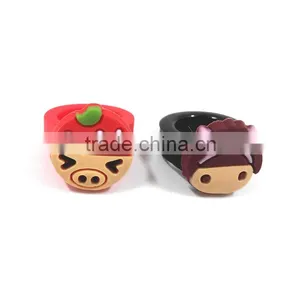 Rubber Charms Wholesales Cheap Made Custom Silicone Rubber Finger Ring thumbnail-1