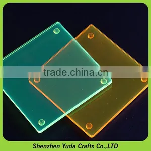 Custom Made Acrylic Cup Coasters, Acrylic Material Elegant Laser Cut Placemat Coaster thumbnail-5