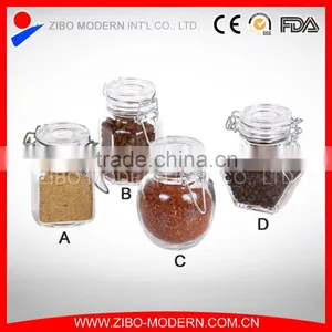 Mini Glass Spice Jar With Metal Clip Lid thumbnail-1