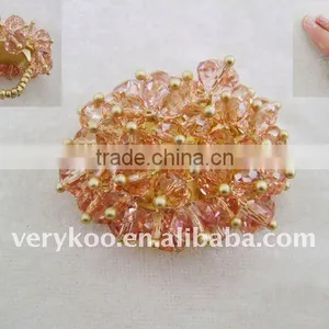 Elegant Champagne Color Fashion Crystal Finger Ring thumbnail-1