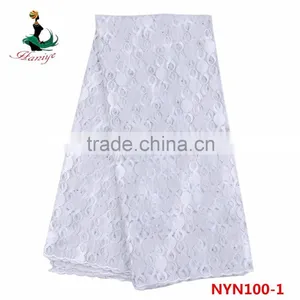 Good Quality Tulle Lace Fabric 5 Yards /french Lace Fabric Bridal Lace NYN100 thumbnail-1