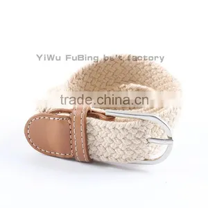 Custom Logo Mix Color Woven Braid Elastic Belt With Pin Buckle thumbnail-4