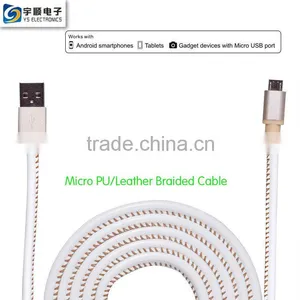 Micro Charging Cable Leather Charging Cable With Metal Housing thumbnail-3