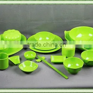 Green Melamine Dinner Set thumbnail-1