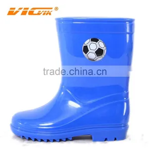 High Quality Football Pattern Pvc Rain Boots Cheap Pvc Rain Shoes for Boys thumbnail-1