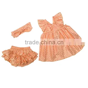 2016 Direct Manufactory Baby Girl Clothes ,Fancy Girls Babysuit Design Children Summer Sparkle Swing Outfits thumbnail-2