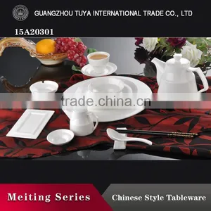 Beautiful High White Wholesale Ceramic Dinner Sets thumbnail-1