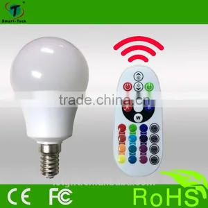 E14 3w 5w Energy Savng and Eco-friendly RGBW LED Lamps Bulb thumbnail-1