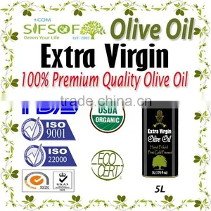 Organic Extra Virgin Olive Oil. High Quality Organic Olive Oil. 1st Cold Press. 100% Organic Olive Oil 5L Metallic Tin thumbnail-2