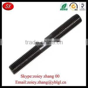 High Precision Carbon Steel Blacken Double Thread End Screw Rod thumbnail-1