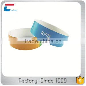 Custom Logo Printing Disposable Paper One off Rfid Smart Wristband Blacelet for Festival Events or Exhibitions thumbnail-1