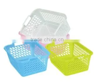 2015new Square Plastic Storage Basket With Handle thumbnail-1