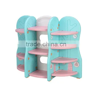 Children's Toy Storage Shelf Kids Plastic Bookcase Cute Book Storage thumbnail-3