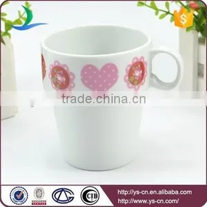 Wholesale Ceramic Tea Mug With Heart Decal thumbnail-1