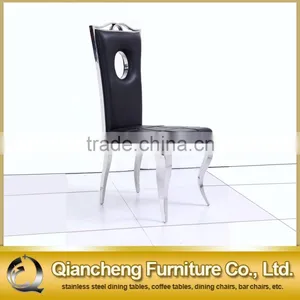 French Script Black Fabric Dining Chair for Banquet thumbnail-2