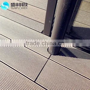 140mm*25mm 146*25mm Wpc Decking for Outdoor UV Resistant Waterproof Wood Plastic Composite Decking thumbnail-2