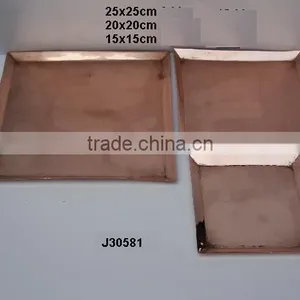 Metal Square Plates Bowl in Mirror Polish thumbnail-1